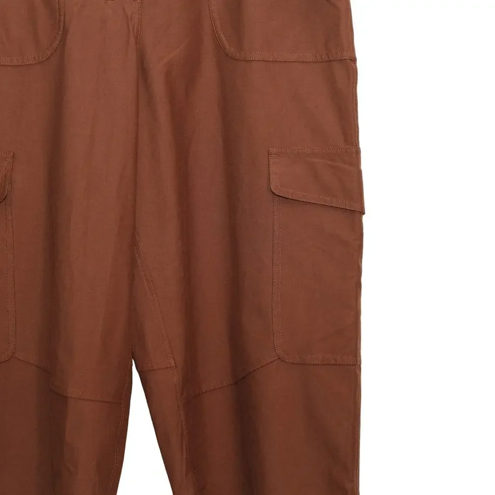 Lululemon Light Utilitech Cargo Pocket High Rise Crop Pants- 32 - Brown - NWT